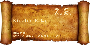 Kiszler Rita névjegykártya